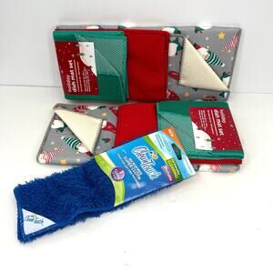 2 Holiday Dish Mat set Santa Christmas plus bonus